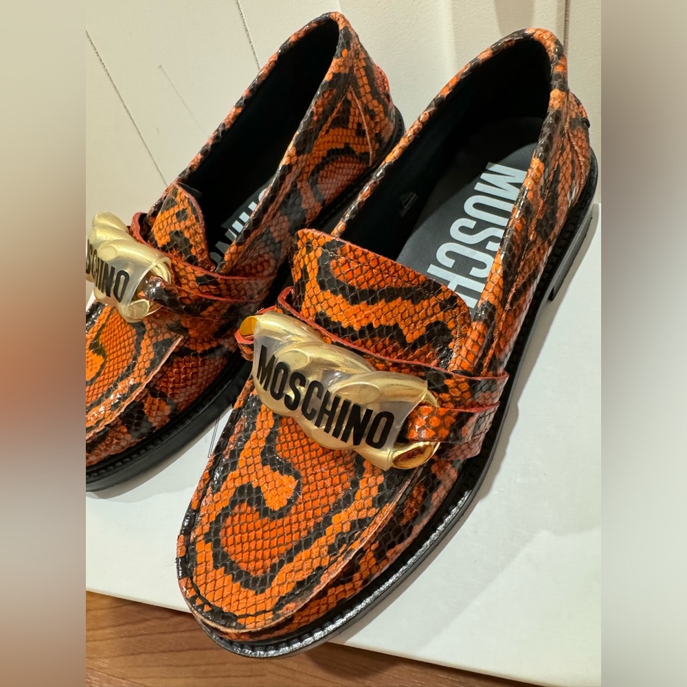 MOSCHINO
Chain Group Python Embossed
Leather Bit Loafers - Picture 3 of 9